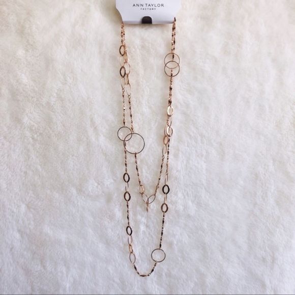 Ann Taylor Jewelry - 💰⬇️Ann Taylor Gold Infinity Long Necklace
